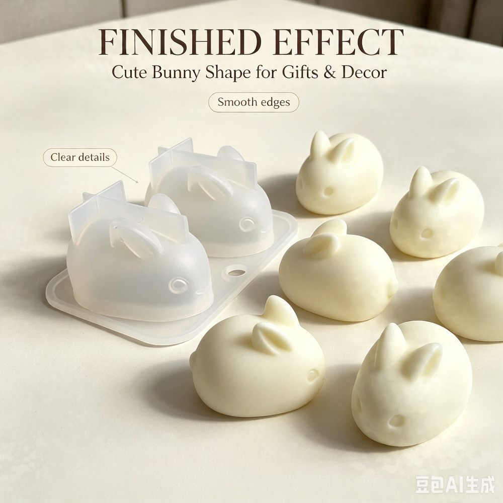 Soap Mold Silicone Loaf - Moule en silicone 3D mini lapin