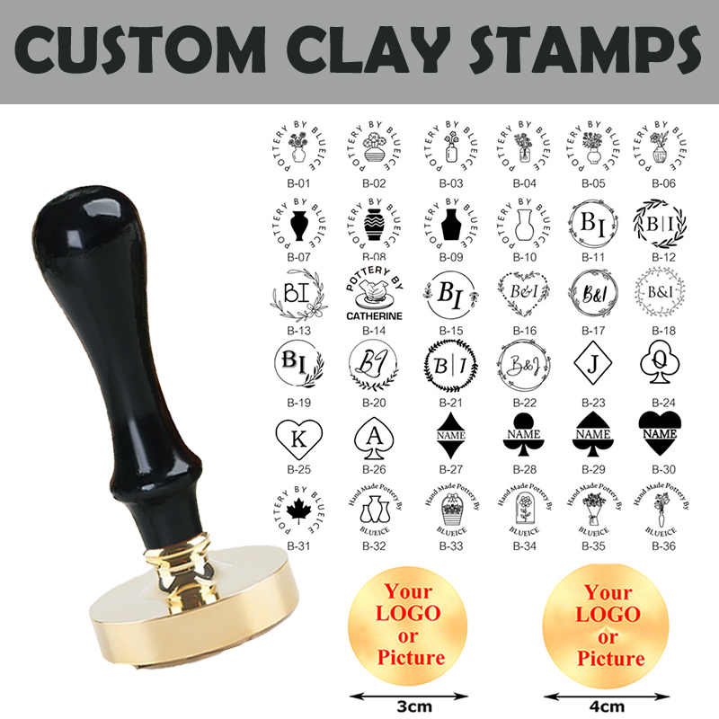 Soap Stamp Custom - Tampon de poterie personnalisé pour argile,